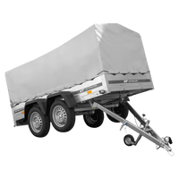 REMORQUE DOUBLE ESSIEUX UNITRAILER 264/2 KIPP AVEC ROUE JOCKEY, ARCEAU ET bâche GRISE