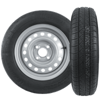 Jeu de deux roues pour remorques UNITRAILER / TEMARED / PATRICK REMORQUES / ERDE PNEU KENDA 145/80 R13 78N STARCO JANTES 4Jx13"H2 4x100 ET:30