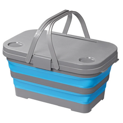 Panier de pique-nique pliable ProPlus 370315 avec couvercle et fonction table, 20 L