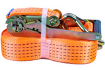 Courroie de transport orange UNITRAIER 10 m/50 mm/5 t avec tendeur