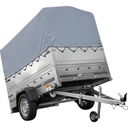 Remorque légère sur ressorts 200x125 UNITRAILER GARDEN 201/R KIPP avec côtés BIS, châssis H-800 et bâche grise