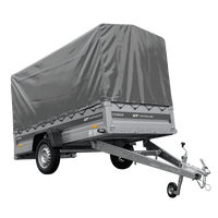 Remorque porte-voitures 264x125 UNITRAILER FORCE 264 KIPP avec châssis H-1100 et bâche grise