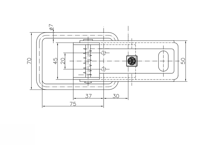 Charnière latérale WINTERHOFF BV 70-1 pour fermeture latérale basculante de la remorque