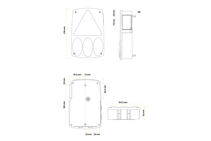 Feu arrière ASPÖCK Earpoint IV 5 fonctions gauche