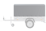 Couverture de cadre h-800 UNITRAILER bâche pour remorque 200x106cm GARDEN 200 KIPP