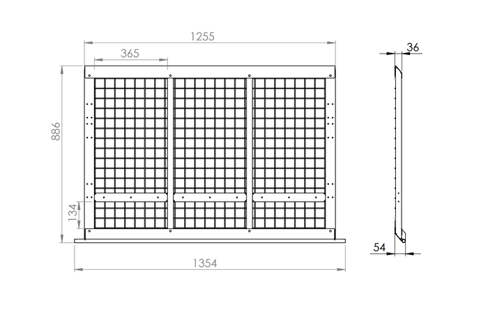 Rampe grillagée UNITRAILER pour remorque 88,6 cm 400 kg