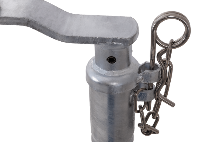 Roue jockey KNOTT TK48, tube ondulé, 300 kg, 48 mm, 700-940 mm