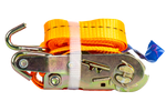 Ensemble de quatre courroies de transport UNITRAILER orange 2 m/50 mm/5 t avec tendeur
