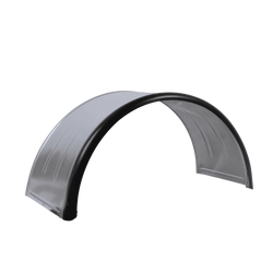 Garde-boue double pour remorque 16-17,5" DOMAR DK7135, passage de roue 1000/450 mm, métal avec bord en caoutchouc