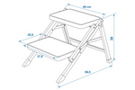 Marchepied de camping pliable ProPlus 360823V01, deux marches, capacité de charge : 150 kg