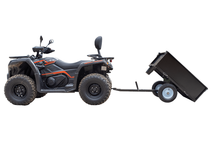Remorque de jardin pour tracteur, quad UNITRAIER, chariot basculant 225 kg, 1030 x 700 mm