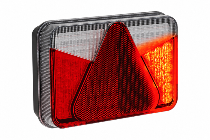 Feu arrière ASPÖCK MULTILED V à baïonnette 8 broches, 6 fonctions, droit