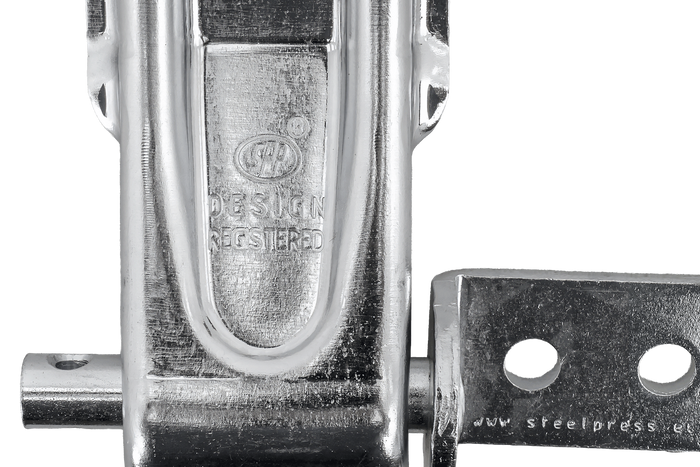 Charnière latérale avec support STEELPRESS ZW-01.270A+UZ-01B montage latéral complet de la remorque