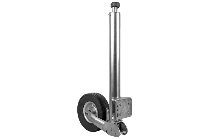 Roue de support, jockey automatique WINTERHOFF VK 60-BLH-255 SB avec poignée, 500 kg, 60 mm, 670-905 mm