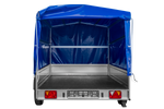 Remorque sur ressorts 264x150 UNITRAILER GARDEN 265/R KIPP avec châssis H-1100 et bâche bleue