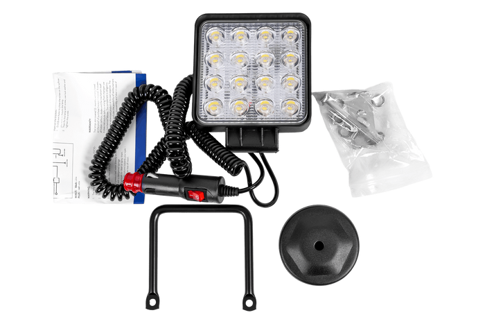 Lampe de travail, réflecteur LED TT TECHNOLOGY TT.13208M, 16 LED, 3400 lm avec aimant