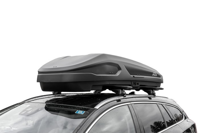 Coffre de toit, box Inter Pack Monsun M, noir mat