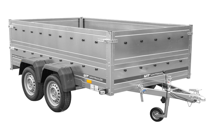 Remorque porte-voitures 264x150 UNITRAILER GARDEN 265/2 KIPP avec côtés BIS