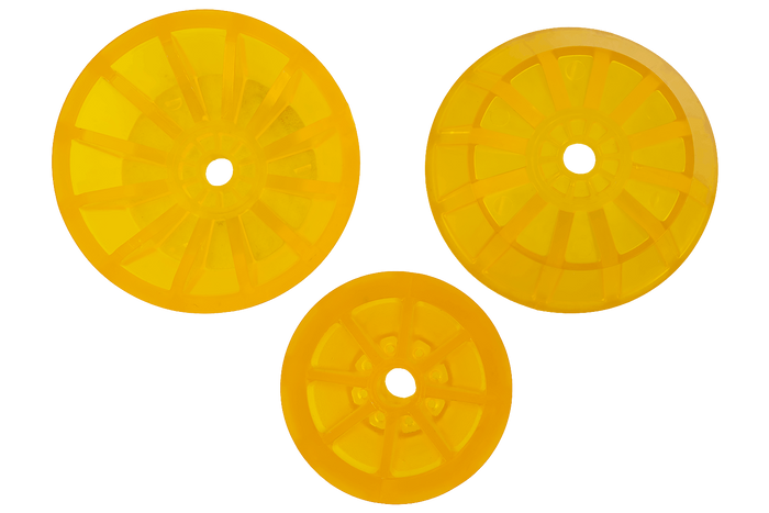 Kit: diabolo profilé avec deux couvercles d'extrémité PVC Knott