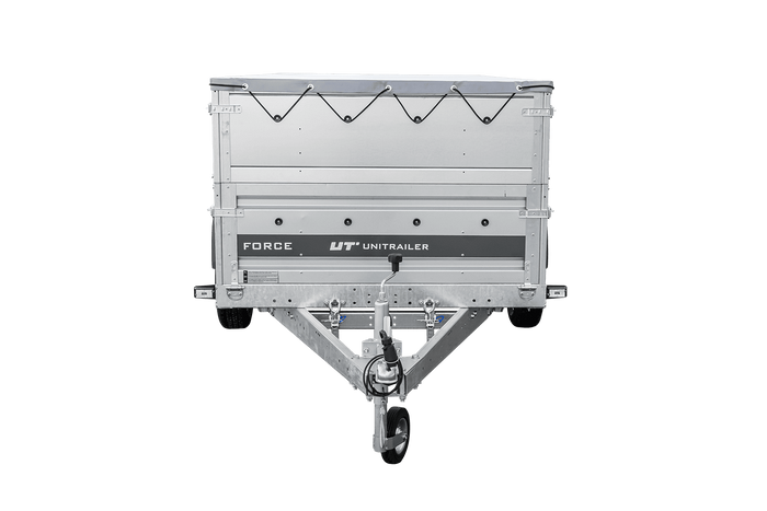 Remorque à un essieu sur ressorts 264x125 UNITRAILER FORCE 264/R KIPP avec côtés BIS, châssis H-0 et bâche grise
