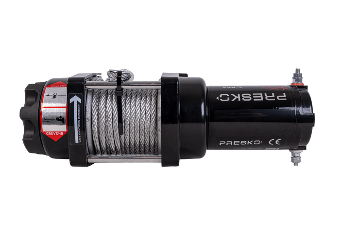 Treuil électrique pour remorque PRESKO T-REX 3.5 12V 1590 kg avec câble en acier de 12 m