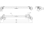 Essieu freiné AL-KO EURO pour remorque bateau 1800kg 1845/1955mm 2430mm 5x112