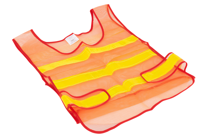 Gilet réfléchissant orange HERMON XXL avec velcro latéral