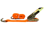 Ensemble de quatre courroies de transport UNITRAILER 5 m/50 mm/5 t orange avec tendeur