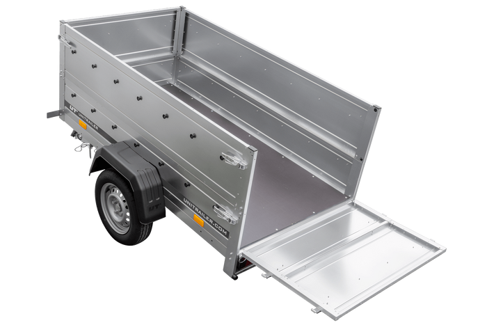 Remorque Garden Trailer 200 KIPP avec roue jockey et rehausses des ridelles