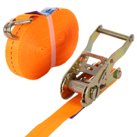 Sangle d'arrimage orange UNITRAILER 12 m/25 mm/1 t avec tendeur