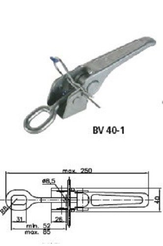 Attelage latéral de remorque WINTERHOFF BV 40-1 pour verrouillage latéral excentrique de la remorque