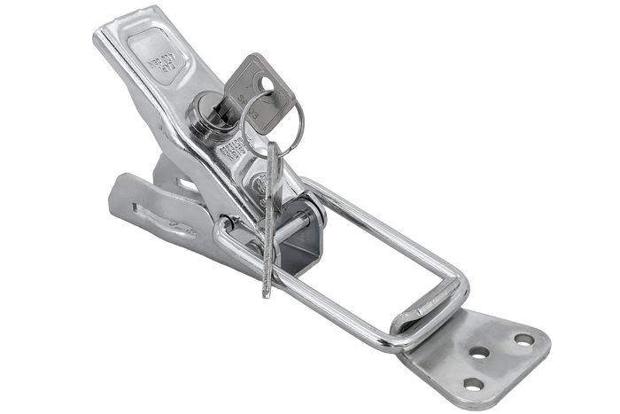 Attelage, fermeture latérale avec fixation STEELPRESS ZB-13A+Z-11A, verrouillage latéral complet de la remorque avec clé