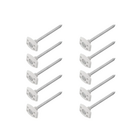 Lot de dix piquets de sol ProPlus 361736V01, piquets métalliques pour tapis de camping de 10 cm