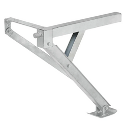 Support d'angle extensible ProPlus 361510V01, côté avant gauche/arrière droit, pour remorque, capacité 600 kg, hauteur 460 mm