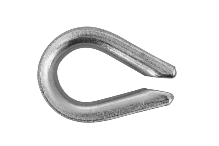 Cosse-coeur pour corde, câbles DROMET KU.6, en acier, 6 mm