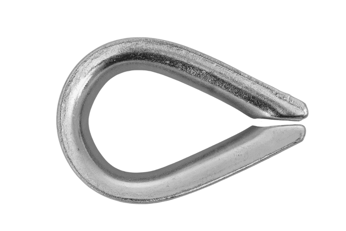Cosse-coeur pour corde, câbles DROMET KU10, acier 10 mm