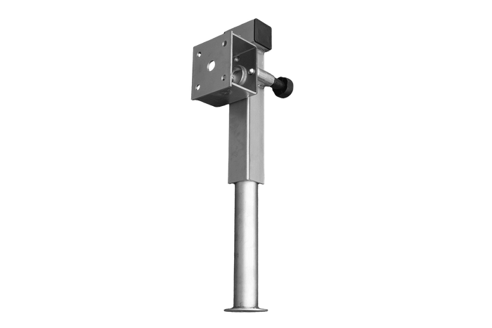 Support de manivelle extensible UNITRAILER D-110.000.049 pour remorque plateau 1300 kg, entraxe 410-645 mm
