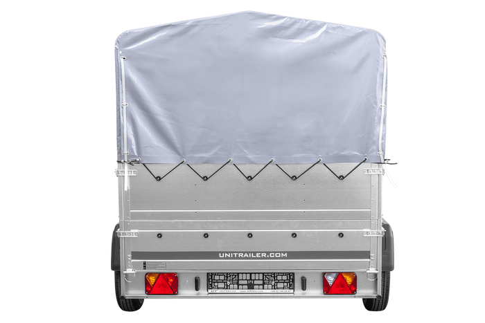 Remorque légère 264x150 UNITRAILER GARDEN 265/2 KIPP avec côtés BIS, châssis H-800 et bâche grise