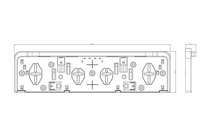 Cadre de plaque d'immatriculation avec éclairage LED FRISTOM FT-264 LED M15