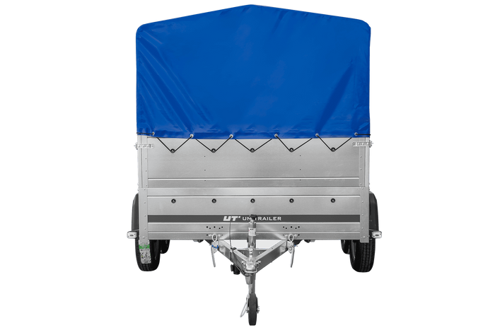 Remorque légère 264x150 UNITRAILER GARDEN 265/2 KIPP avec côtés BIS, châssis H-800 et bâche bleue