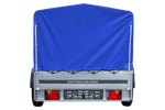 Remorque légère 230x125 UNITRAILER GARDEN 230 KIPP avec châssis H-800 et bâche bleue