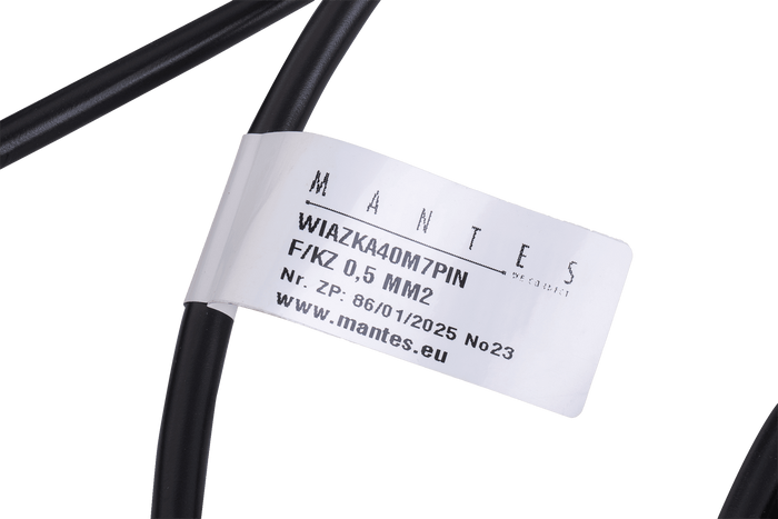 Faisceau électrique pour remorque MANTES 4 m, fiche 7 broches, connecteurs 6,3