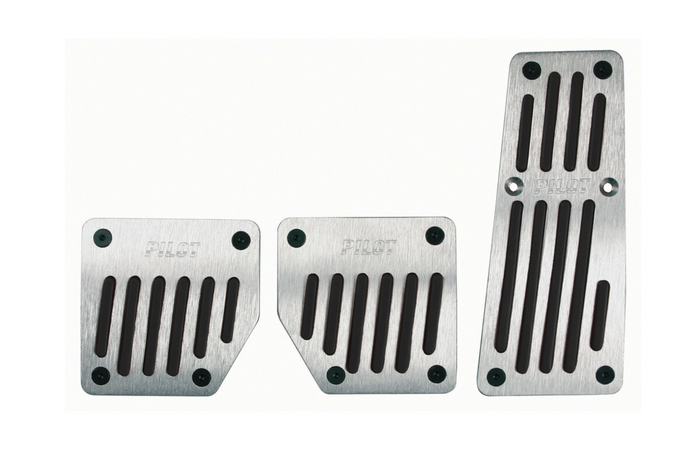 Couvre-pédales en aluminium LAMPA TOURING BLACK PILOT avec caoutchouc antidérapant