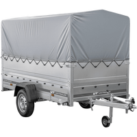 REMORQUE DE JARDIN 264 KIPP AVEC ROUE JOINTE, GLISSIÈRES BIS, CHÂSSIS H-800 ET COUVERCLE GRIS