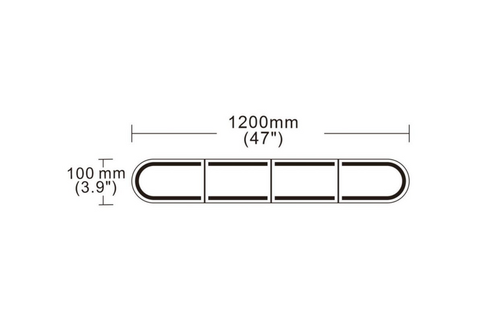 Le gyrophare de signalisation LED KAMAR DARK BLK0060 avec 6 modes de clignotement