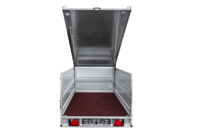 Remorque à un essieu sur ressorts 264x125 UNITRAILER FORCE 264/R KIPP avec côtés BIS et couvercle en aluminium