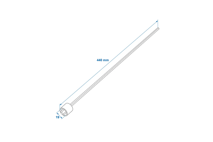 Rallonge de support extensible ProPlus 360029 pour remorque porteuse de 440 mm et 19 mm