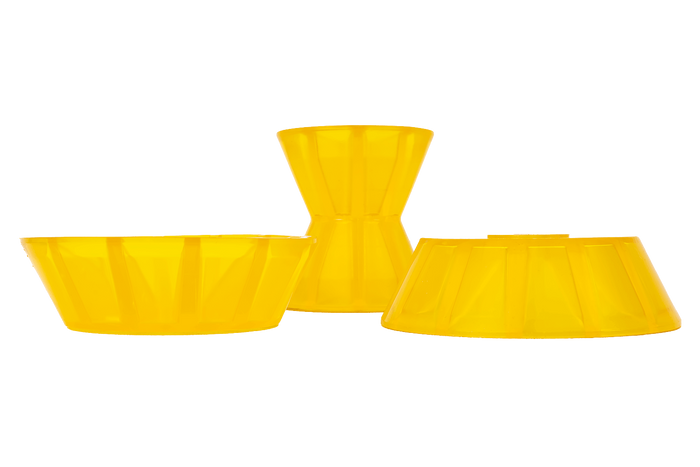 Kit: diabolo profilé avec deux couvercles d'extrémité PVC Knott