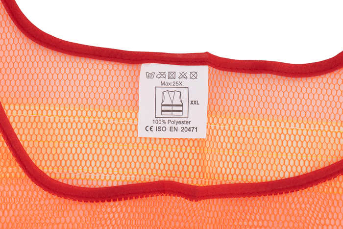 Gilet réfléchissant orange HERMON XXL avec velcro latéral