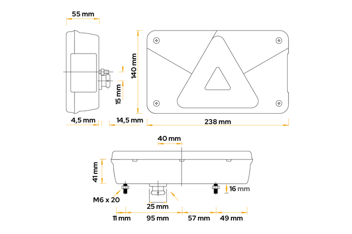 Feu arrière ASPÖCK MULTIPOINT V,6 fonctions gauche